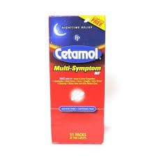 Cetamol m/symp nf night
